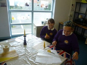 Children learn to use the by-products of bees.